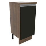 Bajo Mesada Madesa Glamy 35 x 60 cm 1 Puerta (Con Mesada) Marrón/Negro