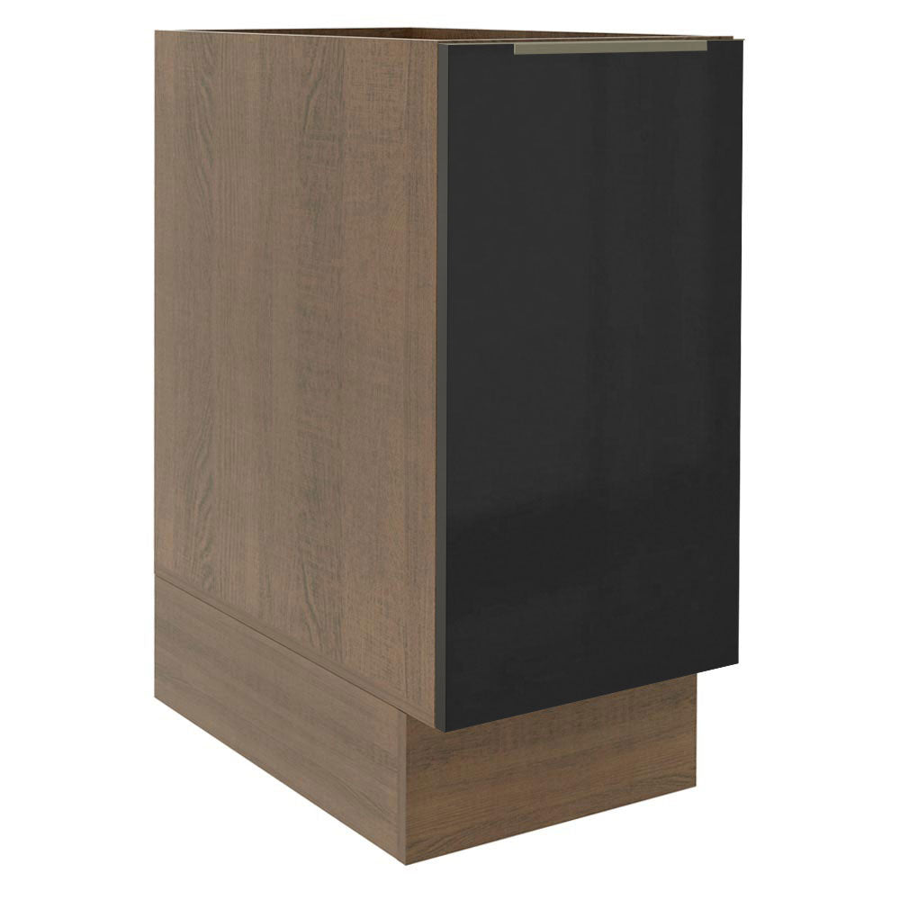 Bajo Mesada Cocina 35 x 60 cm 1 Puerta (Sin Mesada) Marrón/Negro Lux Madesa