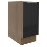 Bajo Mesada Cocina 35 x 60 cm 1 Puerta (Sin Mesada) Marrón/Negro Lux Madesa