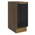 Bajo Mesada 35 x 60 cm 1 Puerta (Con Mesada) Marrón/Negro Lux Madesa