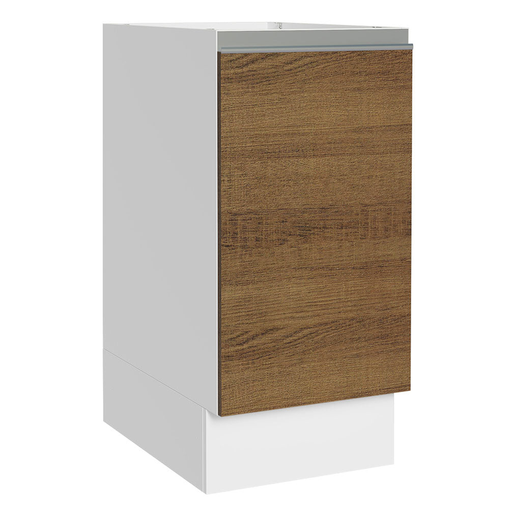 Bajo Mesada Cocina 35 x 60 cm 1 Puerta (Sin Mesada) Blanco/Marrón Glamy Madesa