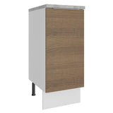 Bajo Mesada Cocina 35 x 60 cm 1 Puerta (Con Mesada) Blanco/Marrón Stella Madesa