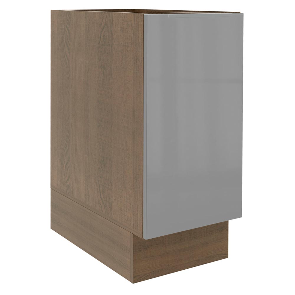 Bajo Mesada Cocina 35 x 60 cm 1 Puerta (Sin Mesada) Marrón/Gris Lux Madesa