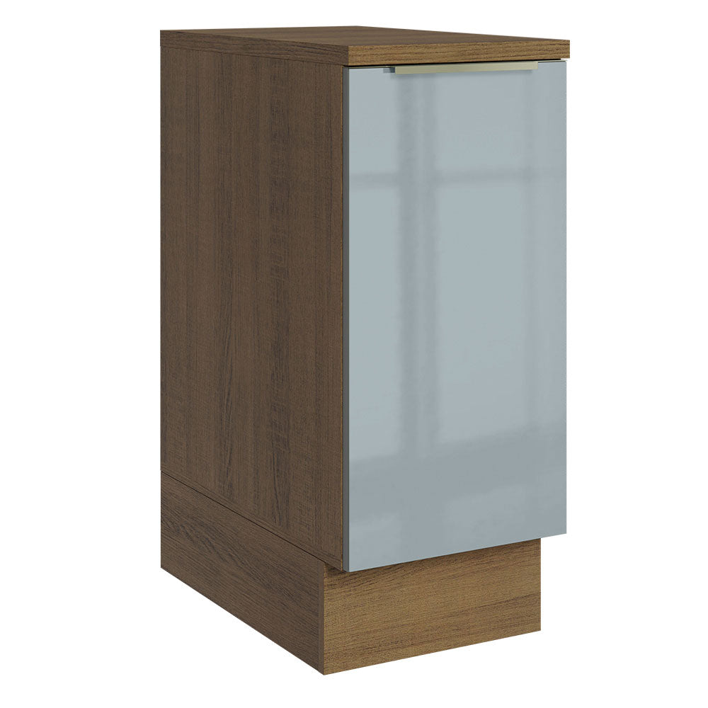 Bajo Mesada Cocina 35 x 60 cm 1 Puerta (Con Mesada) Marrón/Gris Lux Madesa