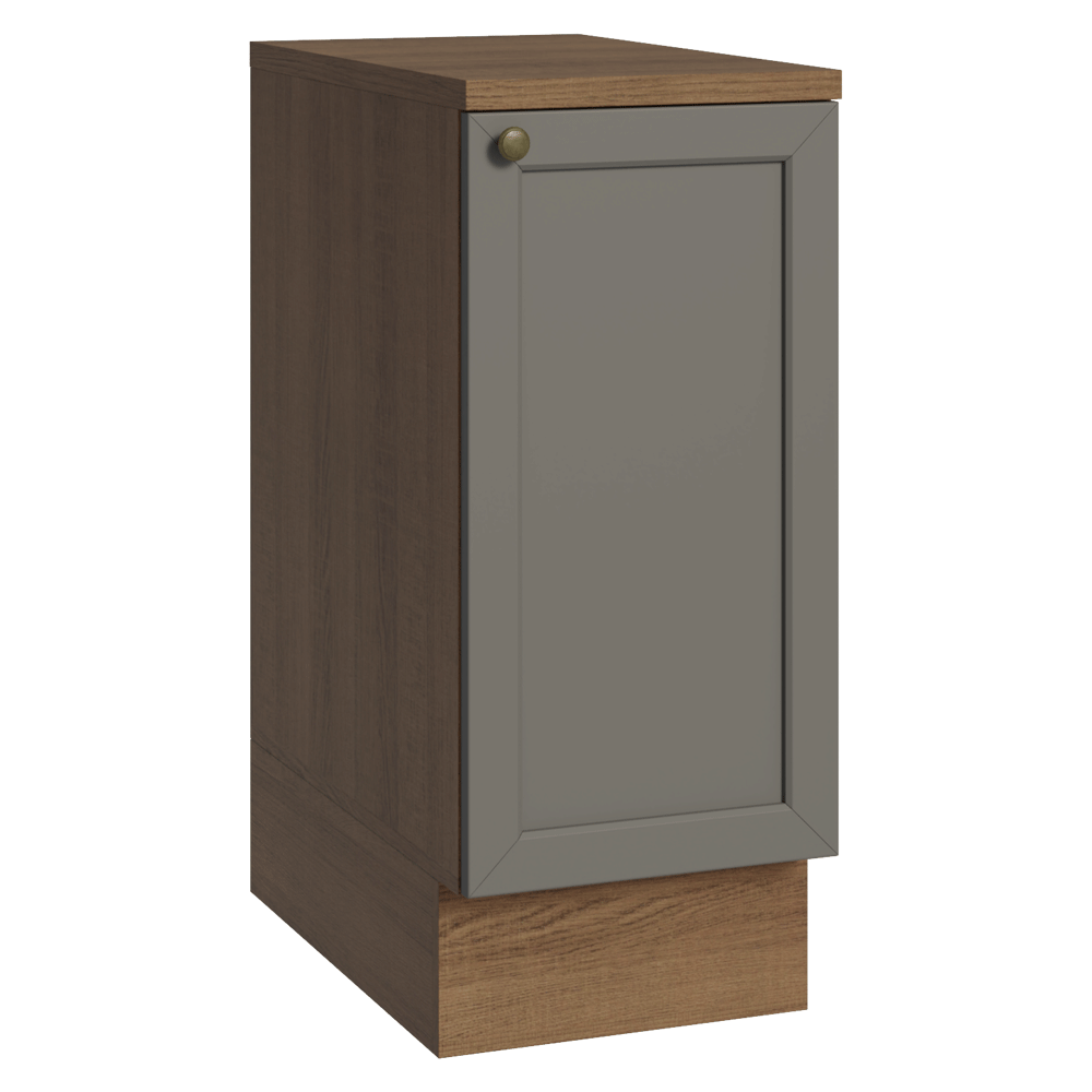 Bajo Mesada de Cocina 35 x 60 cm 1 Puerta (con Mesada) Marrón/Gris Vik Madesa