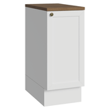 Bajo Mesada de Cocina 35 x 60 cm 1 Puerta (con Mesada) Blanco/Marrón Vik Madesa
