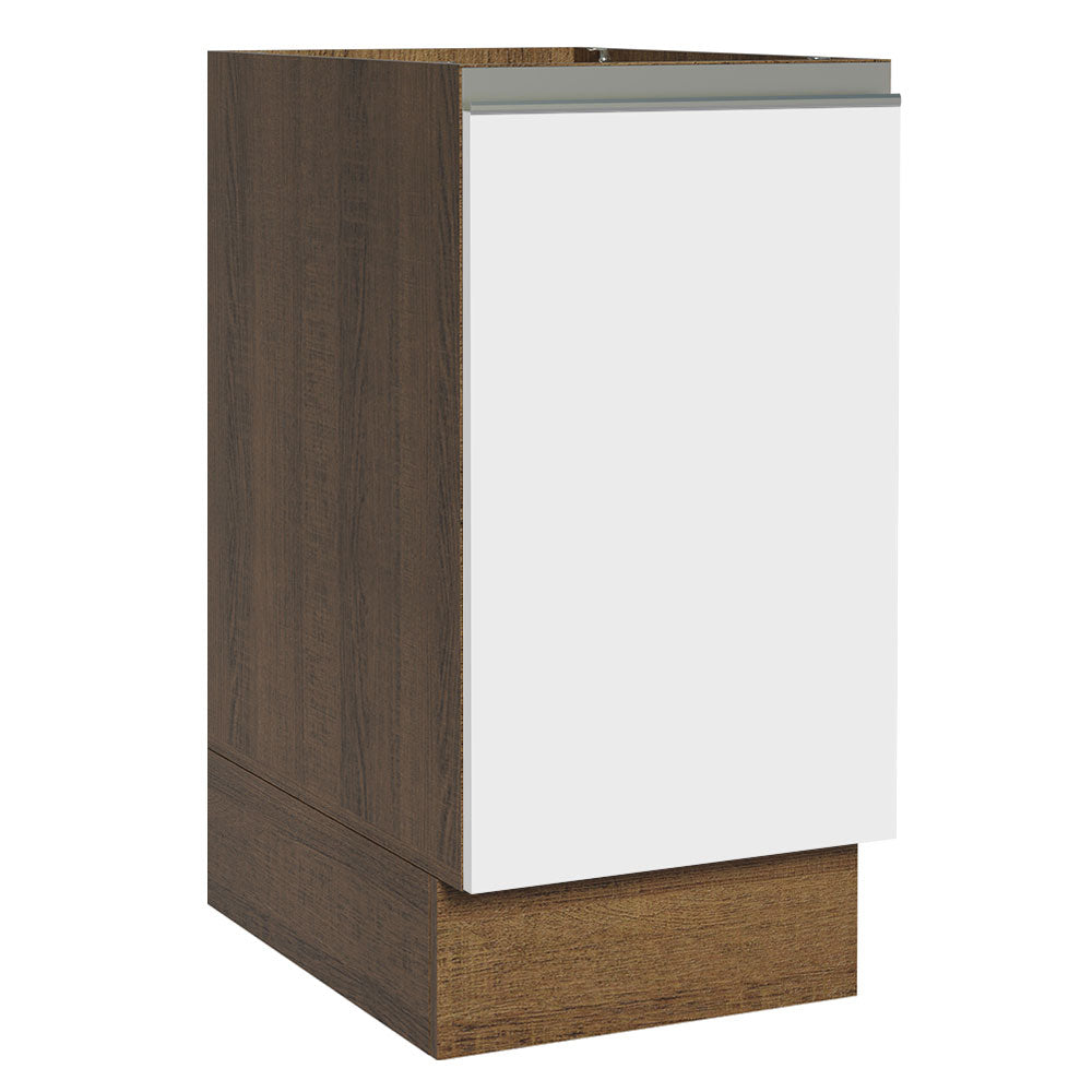 Bajo Mesada Cocina 40 x 60 cm 1 Puerta (Sin Mesada) Marrón/Blanco Glamy Madesa