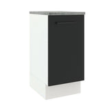 Bajo Mesada Cocina 40 x 60 cm 1 Puerta (Con Mesada) Blanco/Negro Agata Madesa