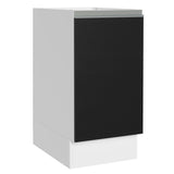 Bajo Mesada Cocina 40 x 60 cm 1 Puerta (Sin Mesada) Blanco/Negro Glamy Madesa