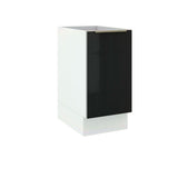 Bajo Mesada Cocina 40 x 60 cm 1 Puerta (Sin Mesada) Blanco/Negro Lux Madesa