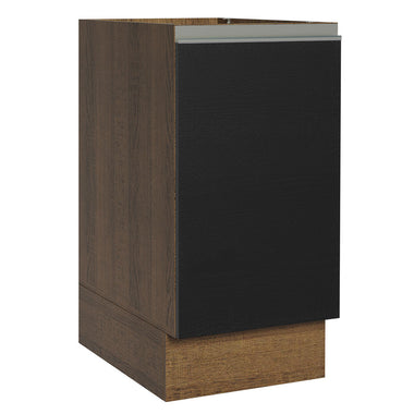 Bajo Mesada 40 cm 1 Puerta Sin Mesada Marrón/Negro Glamy Madesa