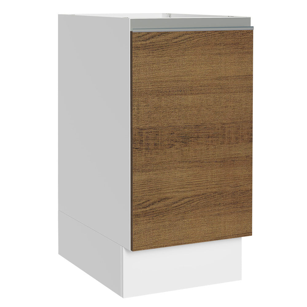 Bajo Mesada Cocina 40 x 60 cm 1 Puerta (Sin Mesada) Blanco/Marrón Glamy Madesa