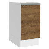 Bajo Mesada Cocina 40 x 60 cm 1 Puerta (Sin Mesada) Blanco/Marrón Glamy Madesa