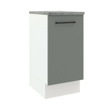 Bajo Mesada 40 cm 1 Puerta Blanco/Gris Agata Madesa