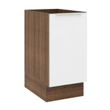 Bajo Mesada Cocina 40 x 60 cm 1 Puerta (Sin Mesada) Marrón/Blanco Aterciopelado Lux Madesa