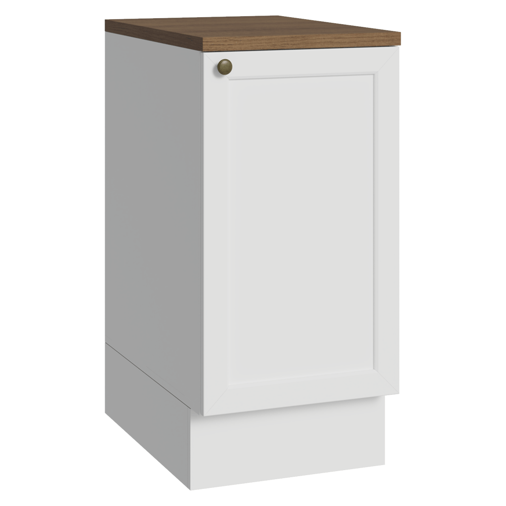 Bajo Mesada de Cocina 40 x 60 cm 1 Puerta (con Mesada) Blanco/Marrón Vik Madesa