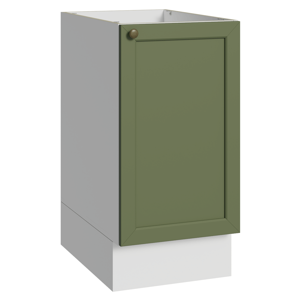 Bajo Mesada de Cocina 40 x 60 cm 1 Puerta (Sin Mesada) Blanco/Verde Vik Madesa