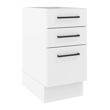 Bajo Mesada 40 cm 3 Cajones Sin Mesada Blanco Agata Madesa