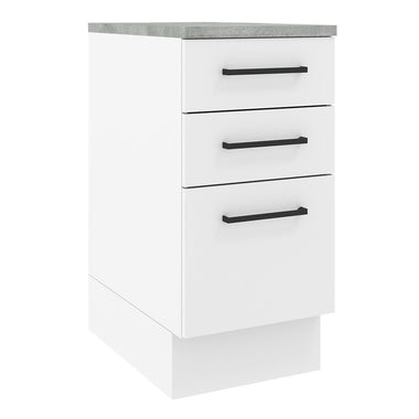 Bajo Mesada 40 cm 3 Cajones Blanco Agata Madesa