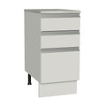 Bajo Mesada 40 x 60 cm 3 Cajones (Con Mesada) Blanco Glamy Madesa