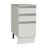 Bajo Mesada 40 x 60 cm 3 Cajones (Con Mesada) Glamy Blanco