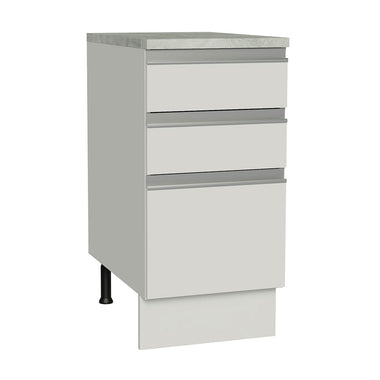 Bajo Mesada 40 cm 3 Cajones Blanco Glamy Madesa