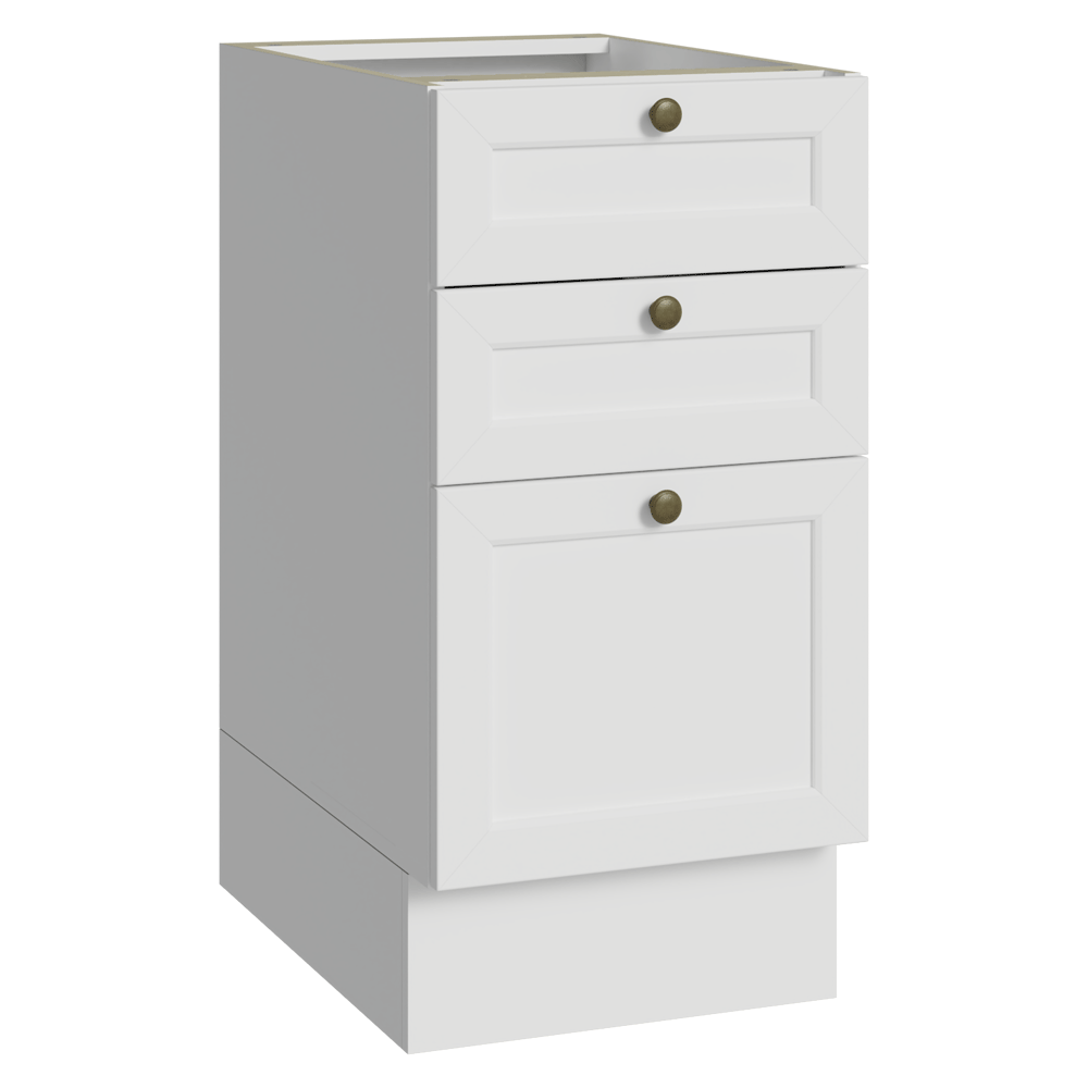 Bajo Mesada de Cocina 40 x 60 cm 3 Cajones (Sin Mesada) Blanco Vik Madesa