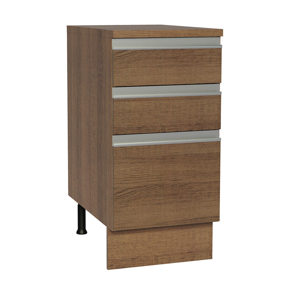 Bajo Mesada Madesa Glamy 40 x 60 cm 3 Cajones (Con Mesada) Marrón