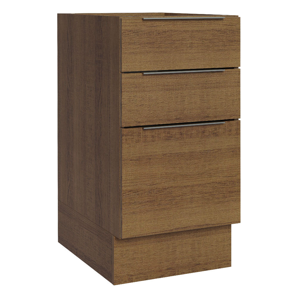 Bajo Mesada Cocina 40 x 60 cm 3 Cajones (Sin Mesada) Marrón Stella Madesa