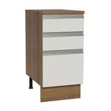 Bajo Mesada Madesa Glamy 40 x 60 cm 3 Cajones (Con Mesada) Marrón/Blanco