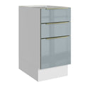 Bajo Mesada 40 x 60 cm 3 Cajones (Sin Mesada) Blanco/Gris Lux Madesa