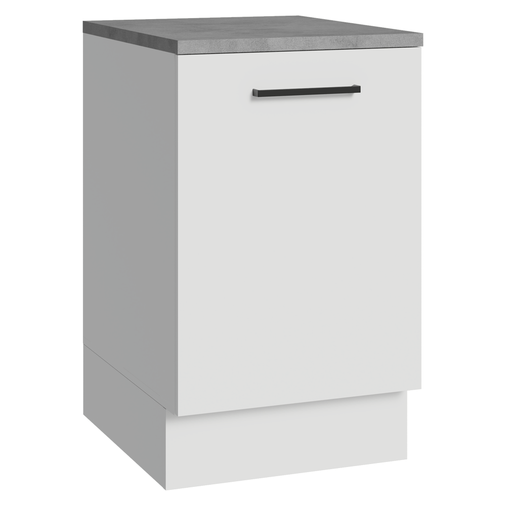 Bajo Mesada 50x60cm 1 Puerta (con mesada) Ágata Blanco