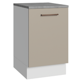 Bajo Mesada 50 x 60 cm 1 Puerta (con mesada) Ágata Blanco/Crema