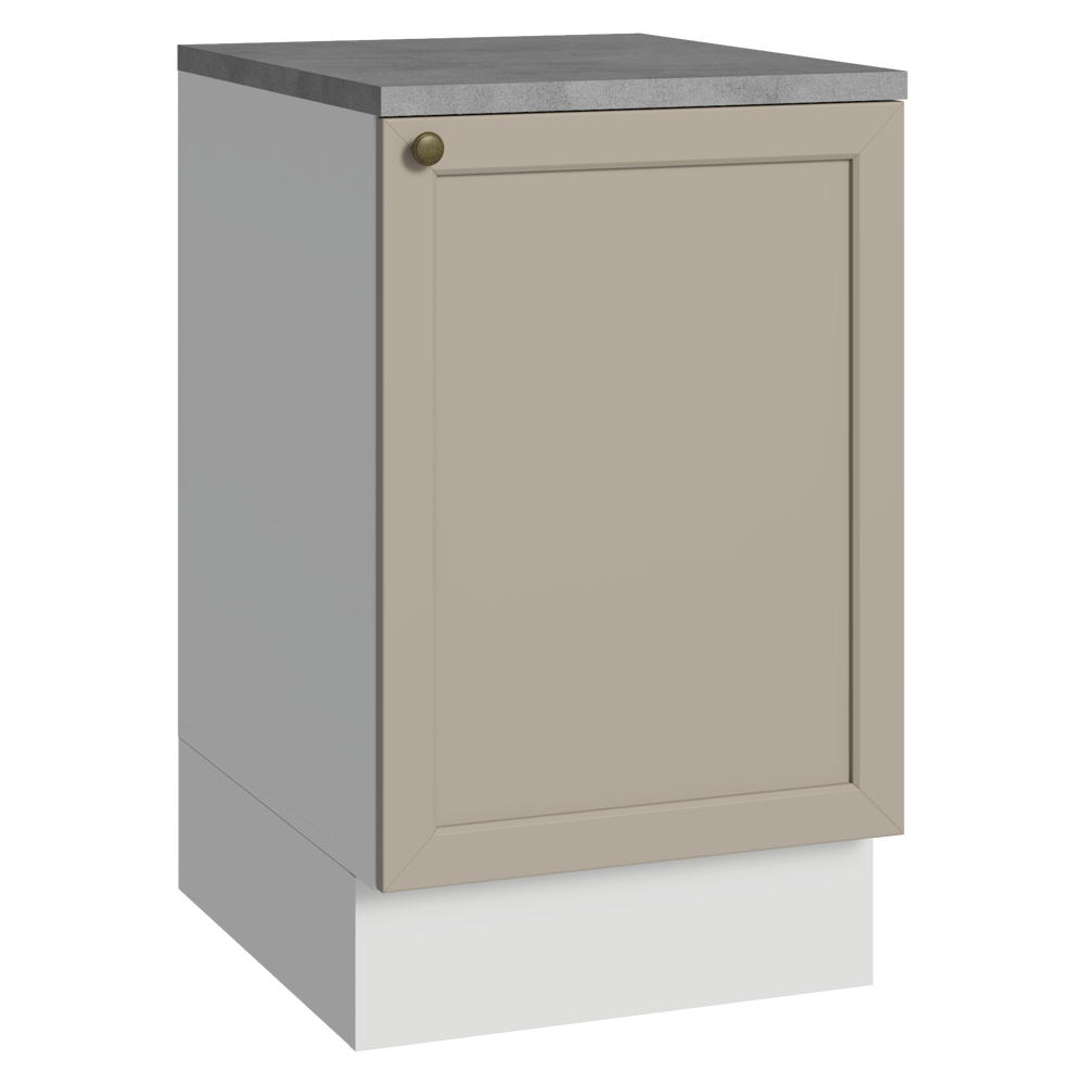 Bajo Mesada 50 x 60cm 1 Puerta (Con Mesada) Blanco/Crema Vik Madesa