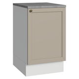 Bajo Mesada 50 x 60cm 1 Puerta (Con Mesada) Blanco/Crema Vik Madesa