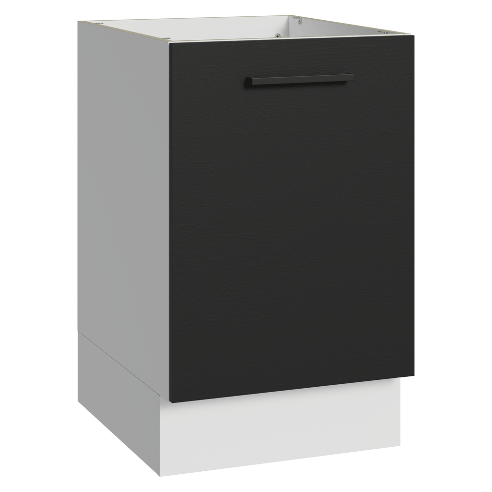 Bajo Mesada 50x60cm 1 Puerta (Sin Mesada) Blanco/Negro Agata