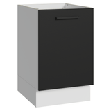 Bajo Mesada 50x60cm 1 Puerta (Sin Mesada) Blanco/Negro Agata