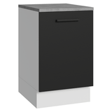 Bajo Mesada 50 x 60 cm 1 Puerta (Con mesada) Blanco/Negro Agata
