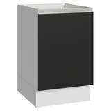 Bajo Mesada 50x60cm 1 Puerta (Sin Mesada) Blanco/Negro Glamy