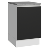 Bajo Mesada 50 x 60cm 1 Puerta (con mesada) Blanco/Negro Glamy