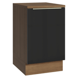 Bajo Mesada 50cm X 60 cm, 1 Puerta (Con Mesada) Marrón/Negro Lux Madesa