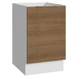 Bajo Mesada 50 x 60cm 1 Puerta (Sin Mesada) Blanco/Marrón Stella