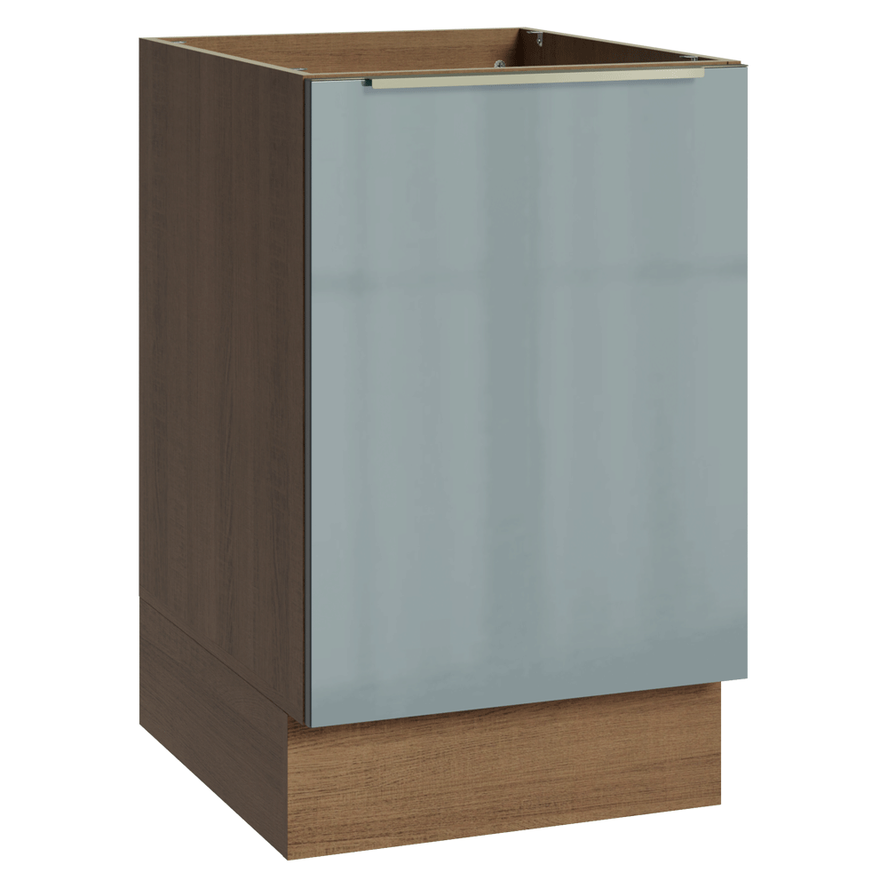 Bajo Mesada 50cm X 60 cm, 1 Puerta (Sin Mesada) Marrón/Gris Lux Madesa
