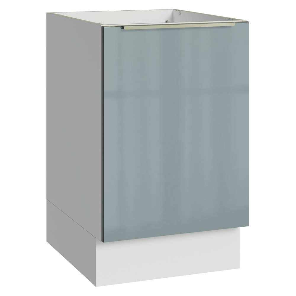 Bajo Mesada 50cm X 60 cm, 1 Puerta (Sin Mesada) Blanco/Gris Lux Madesa