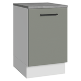 Bajo Mesada 50 x 60 cm 1 Puerta (con mesada) Ágata Blanco/Gris