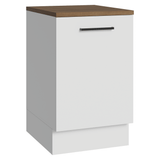Bajo Mesada 50x60cm 1 Puerta (con mesada) Blanco/Marrón Agata