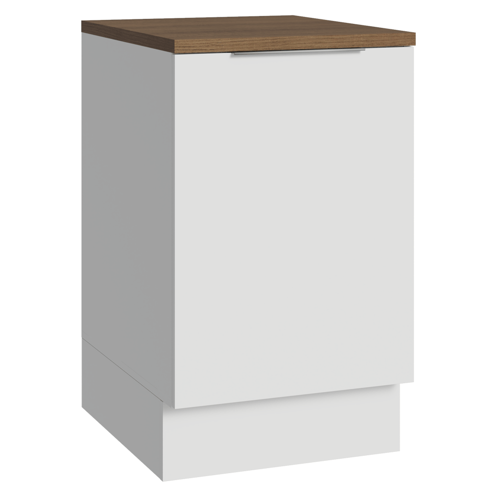 Bajo Mesada 50 x 60cm 1 Puerta (con mesada) Blanco/Marrón Stella