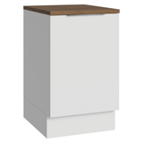 Bajo Mesada 50 x 60cm 1 Puerta (con mesada) Blanco/Marrón Stella