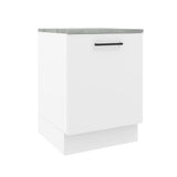 Bajo Mesada Cocina 60 x 60 cm 1 Puerta (Con Mesada) Blanco Agata Madesa