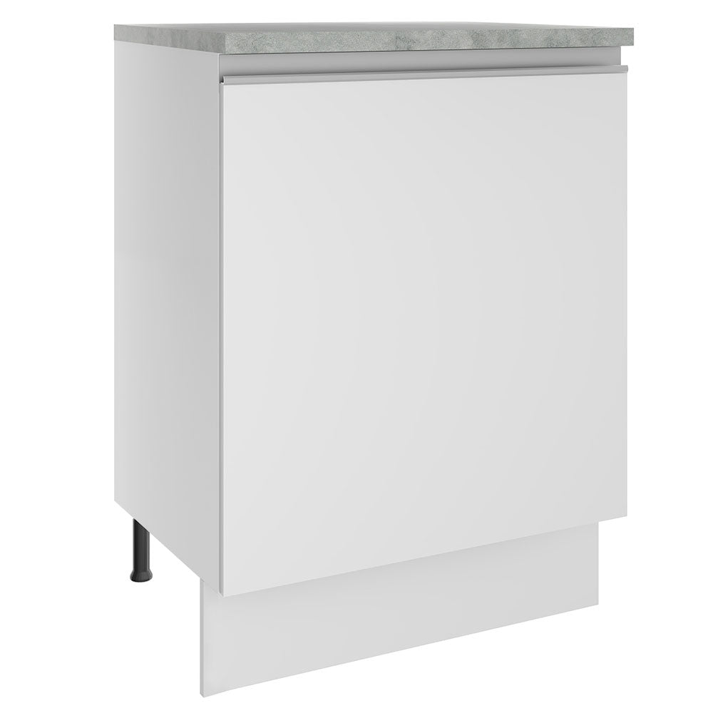 Bajo Mesada Madesa Glamy 60 x 60 cm 1 Puerta (Con Mesada) Blanco